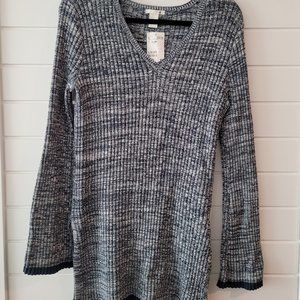 NWT H&M Blue and White Marled Sweater
